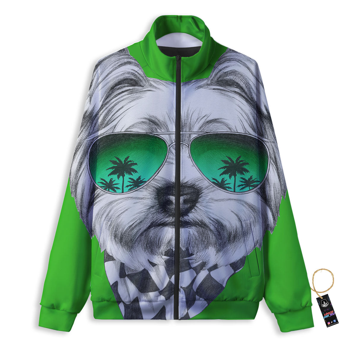 Wild Horses Running Print Track Jacket-grizzshop
