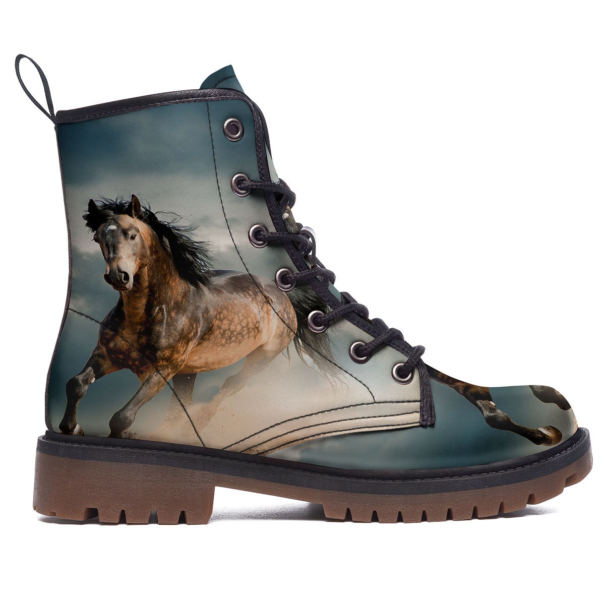 Wild Horses Running Print Work Boots-grizzshop