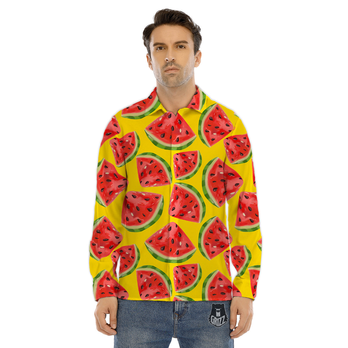 Wild Stallion Horse Running Print Men's Dress Shirts-grizzshop