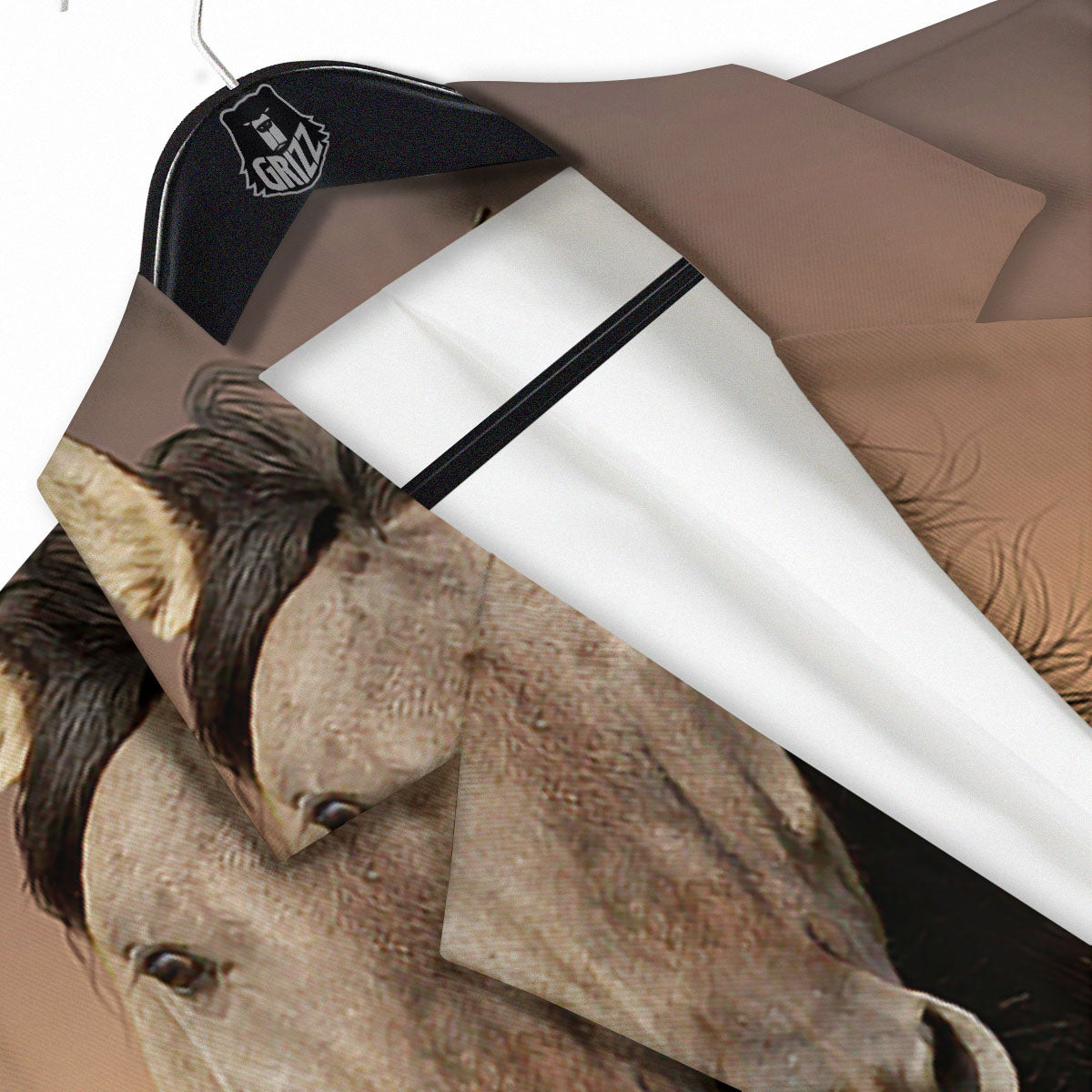 Wild Stallion Horse Running Print Men's Sport Coat-grizzshop