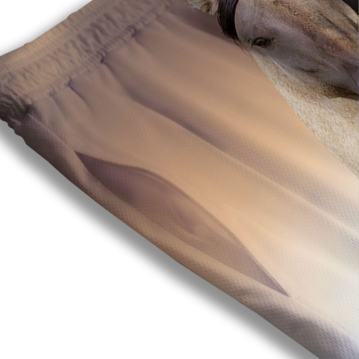 Wild Stallion Horse Running Print Mesh Shorts