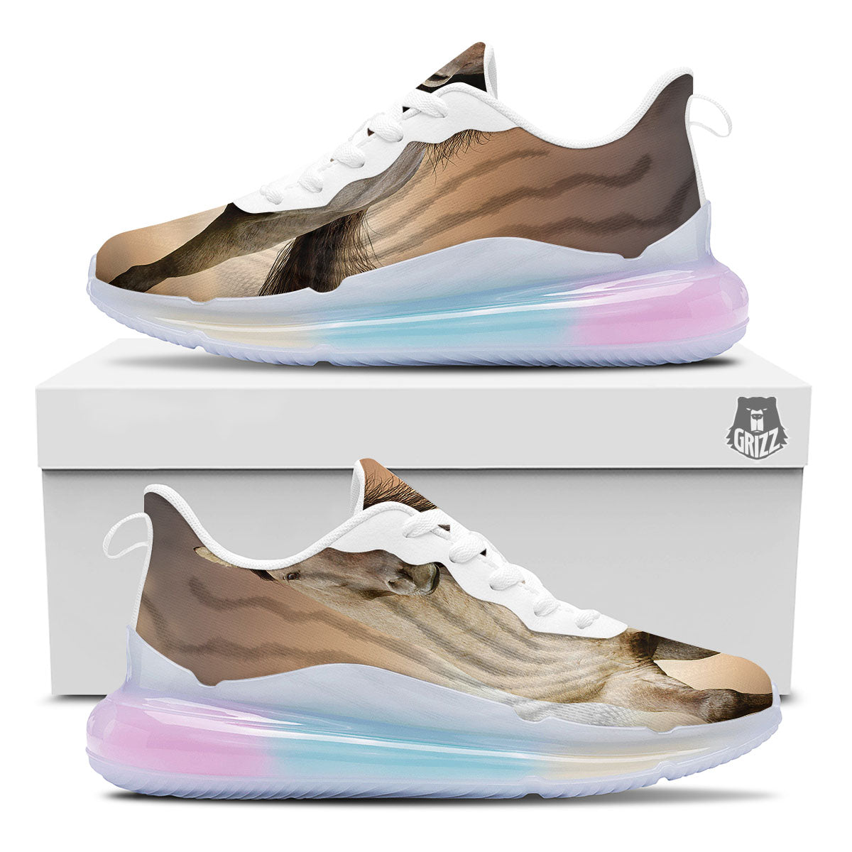 Wild Stallion Horse Running Print Running Sneakers-grizzshop