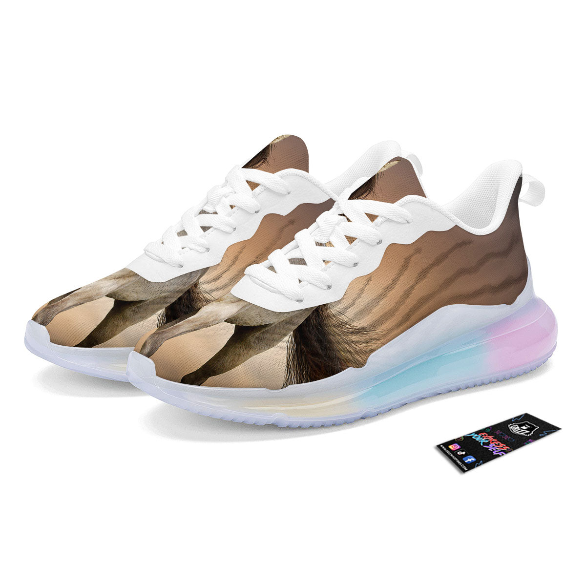 Wild Stallion Horse Running Print Running Sneakers-grizzshop
