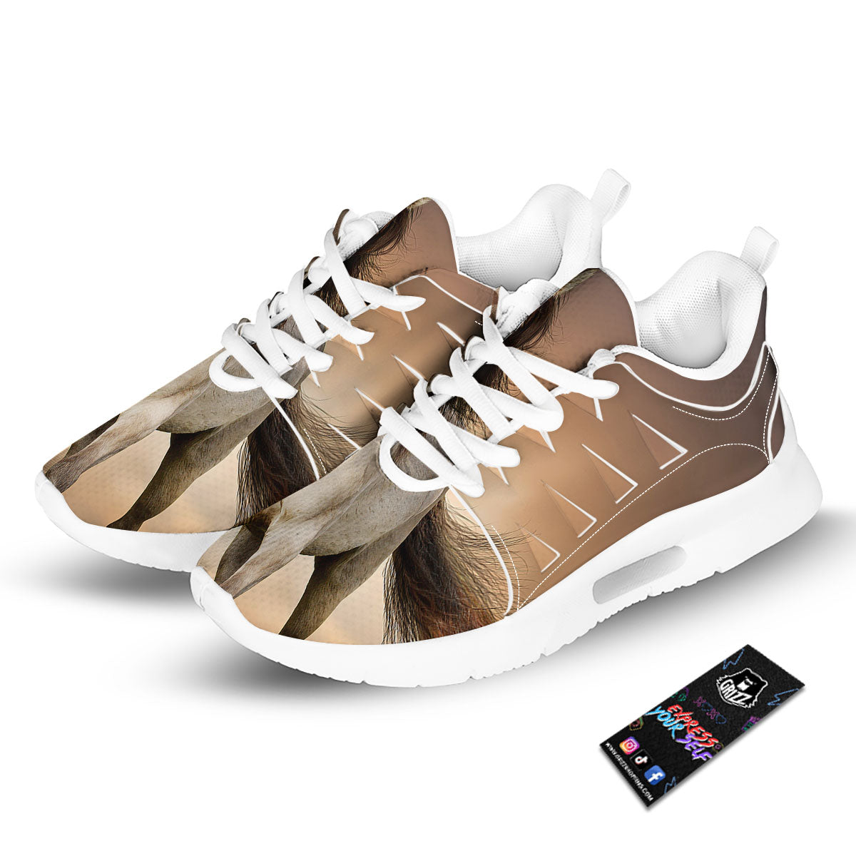 Wild Stallion Horse Running Print Tennis Shoes-grizzshop