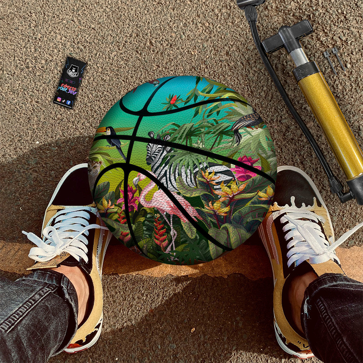 Wild Animals Jungle Print Basketball