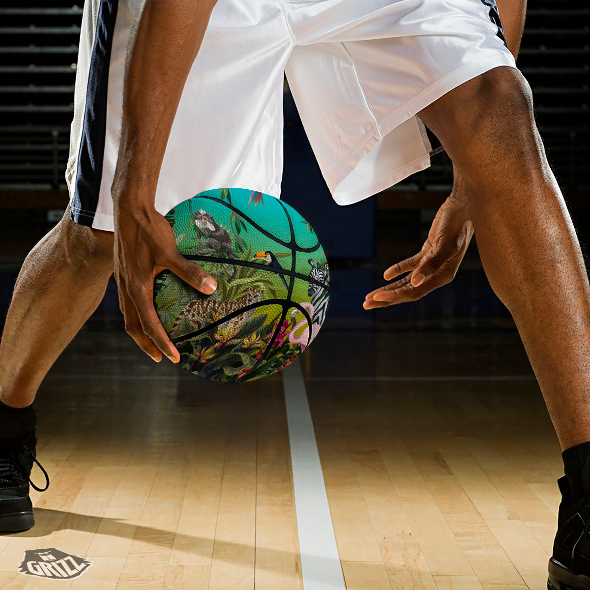 Wild Animals Jungle Print Basketball