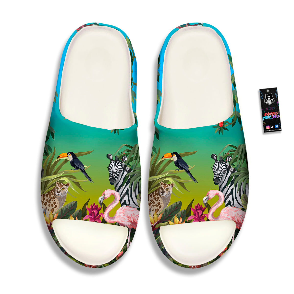 Wild Animals Jungle Print Sandals-grizzshop