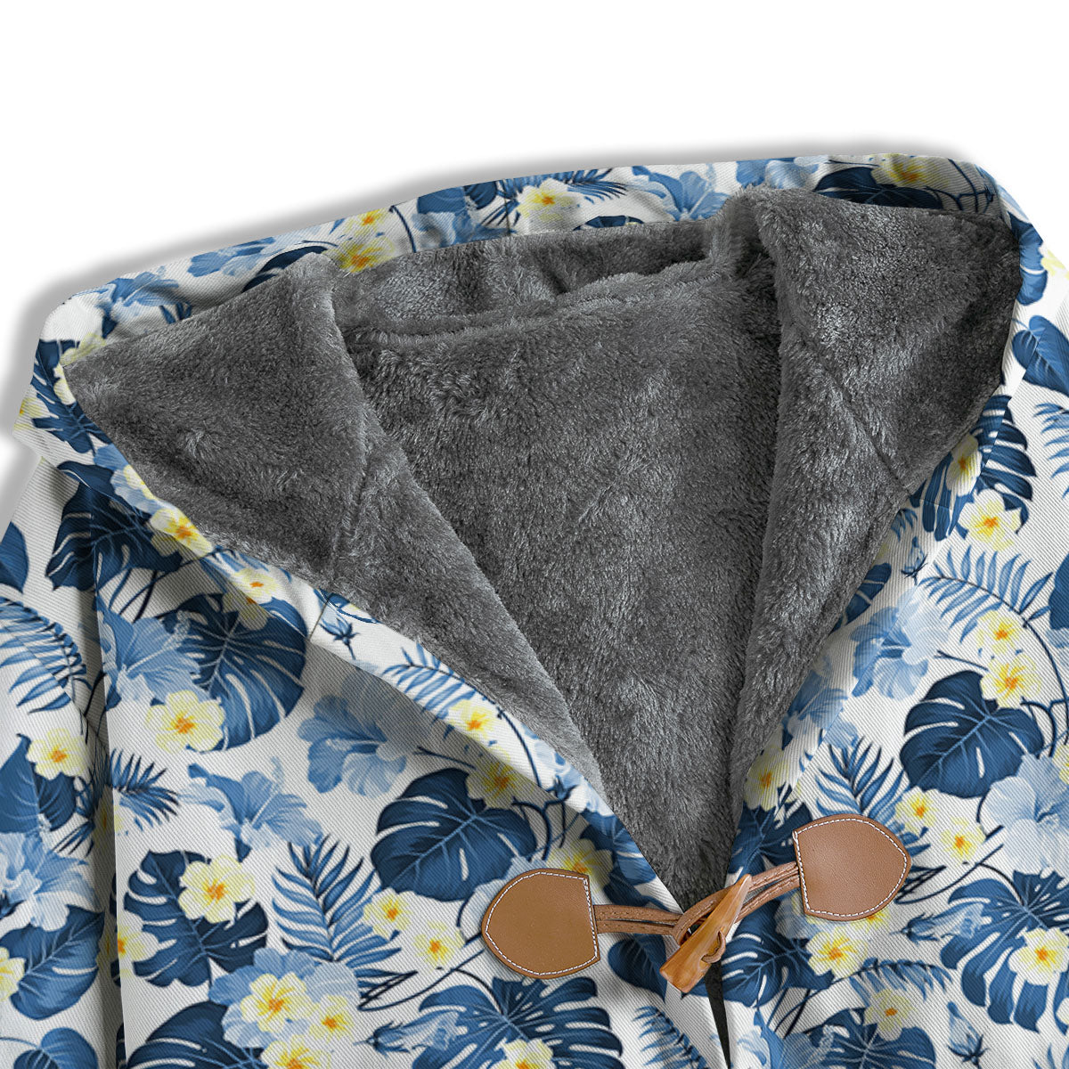 Wildflowers Blue Hawaiian Print Pattern Men's Windbreaker Jacket-grizzshop