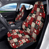 Wildlife Red Plaid Print Pattern Car Seat Covers-grizzshop