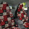 Wildlife Red Plaid Print Pattern Car Seat Covers-grizzshop