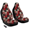 Wildlife Red Plaid Print Pattern Car Seat Covers-grizzshop