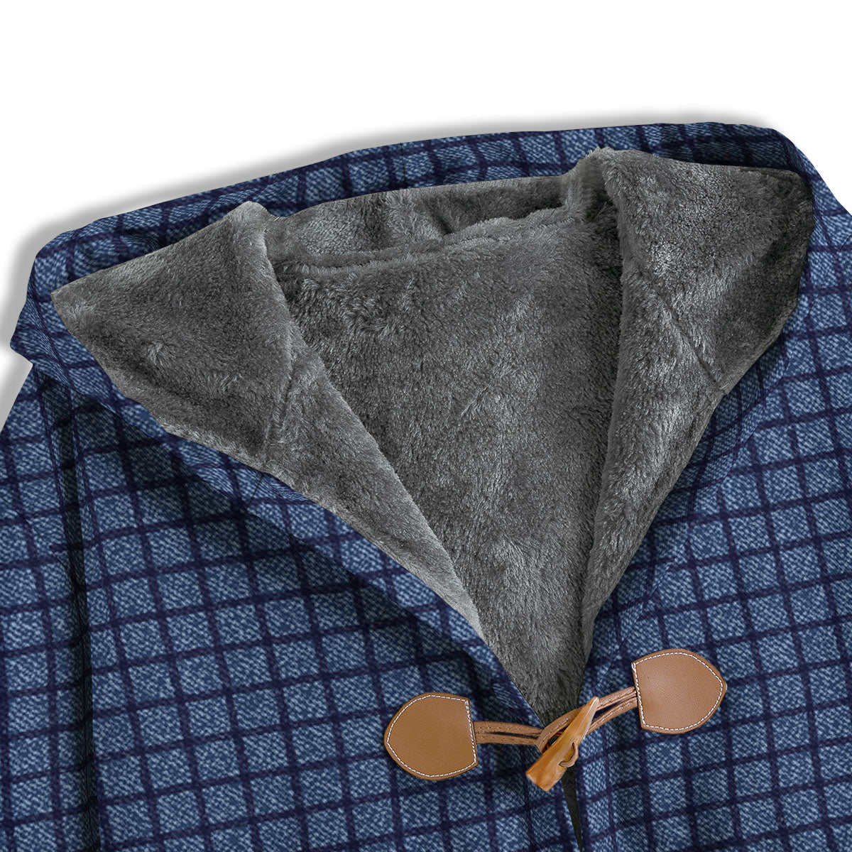 Windowpane Denim Print Pattern Men's Windbreaker Jacket-grizzshop