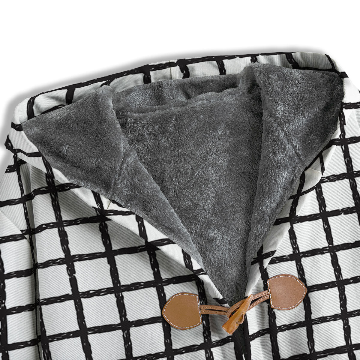 Windowpane Doodle Print Pattern Men's Windbreaker Jacket-grizzshop
