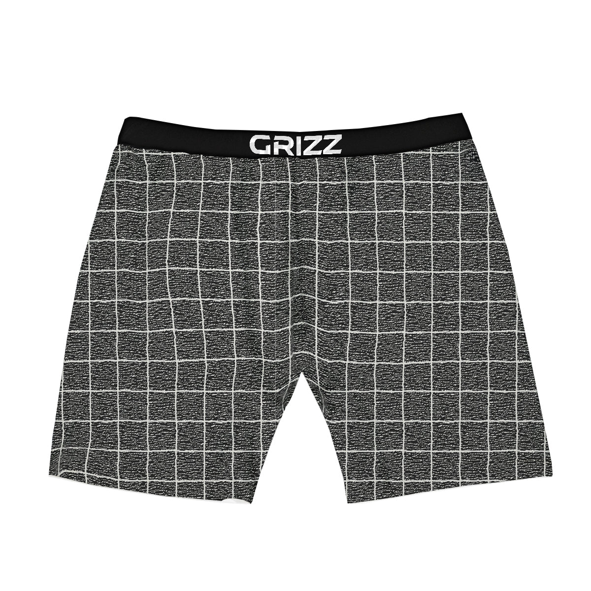 Windowpane Noisy Print Pattern Boxer Briefs-grizzshop
