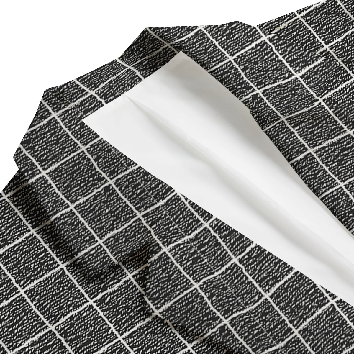 Windowpane Noisy Print Pattern Men's Blazer-grizzshop