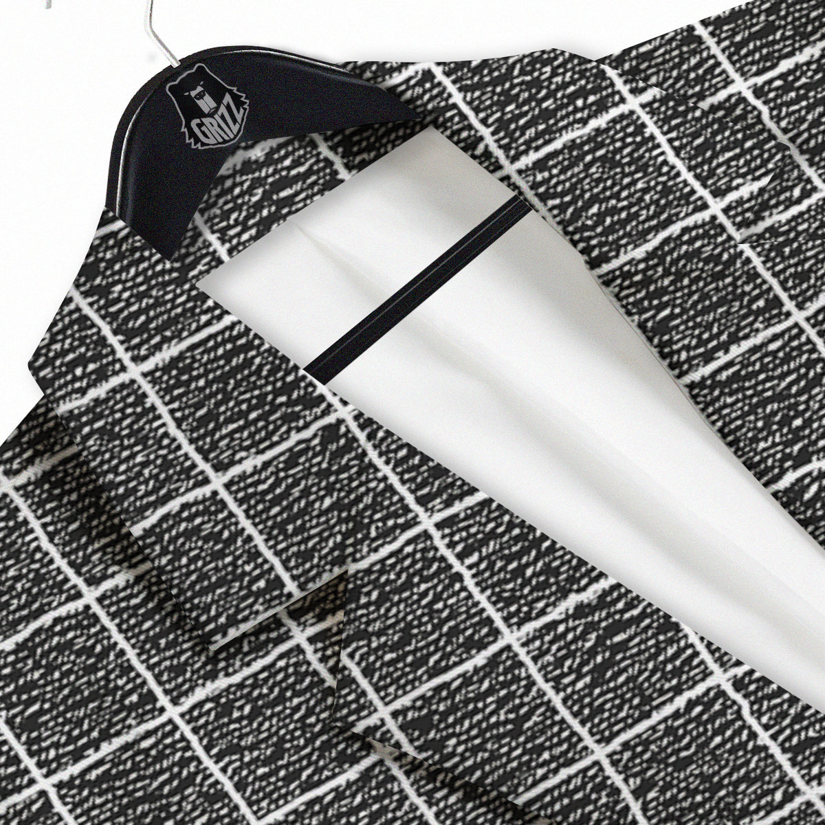 Windowpane Noisy Print Pattern Men's Sport Coat-grizzshop