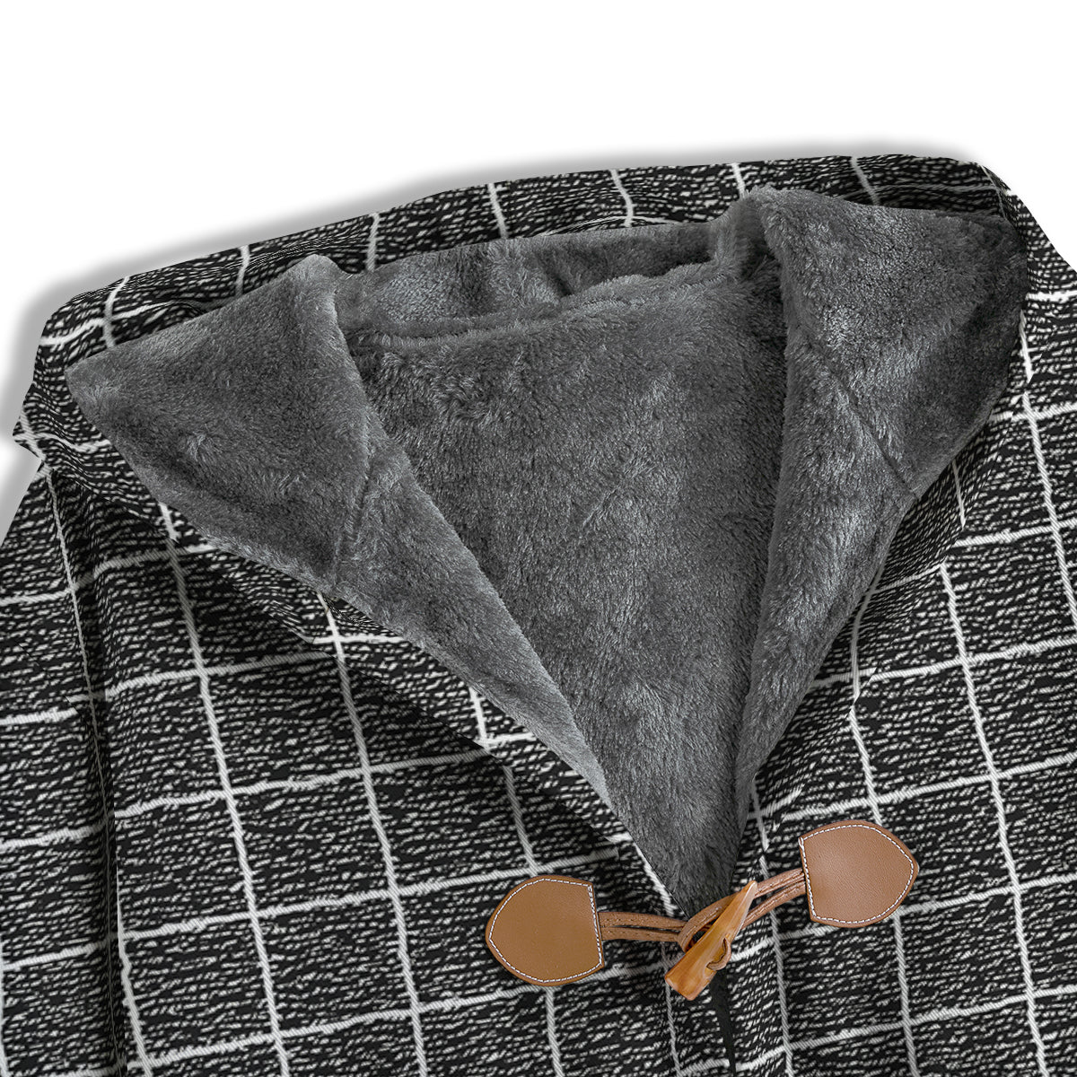 Windowpane Noisy Print Pattern Men's Windbreaker Jacket-grizzshop