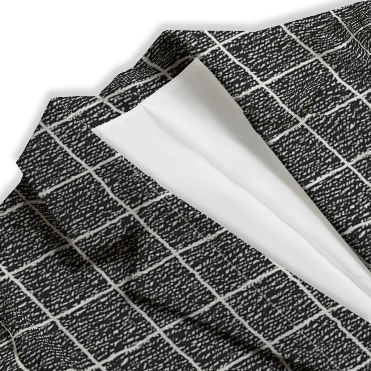 Windowpane Noisy Print Pattern Women's Blazer-grizzshop