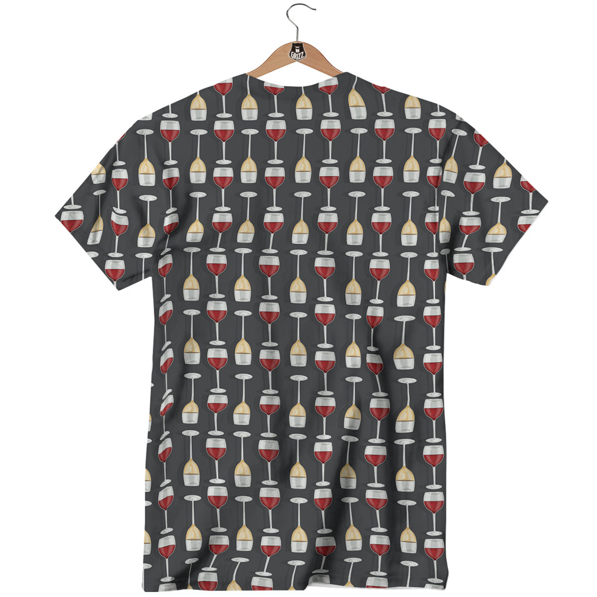 Wine Glasses Print Pattern T-Shirt-grizzshop
