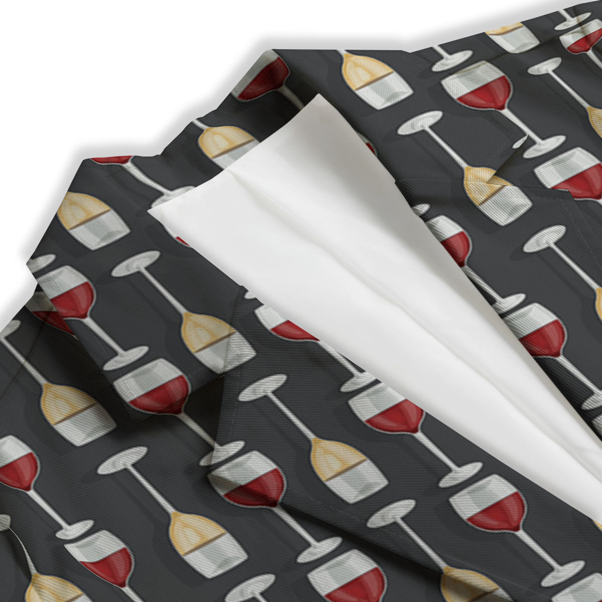 Wine Glasses Print Pattern Women's Blazer-grizzshop