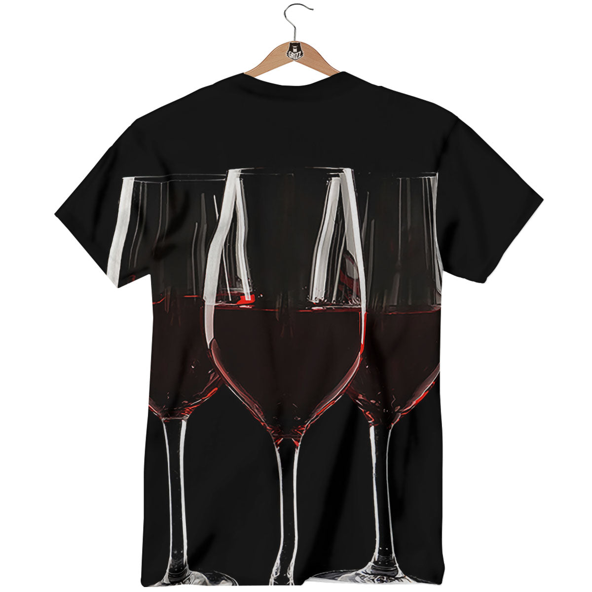 Wine Glasses Print T-Shirt-grizzshop