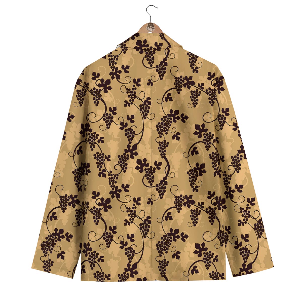Wine Grape Pattern Print Men's Blazer-grizzshop