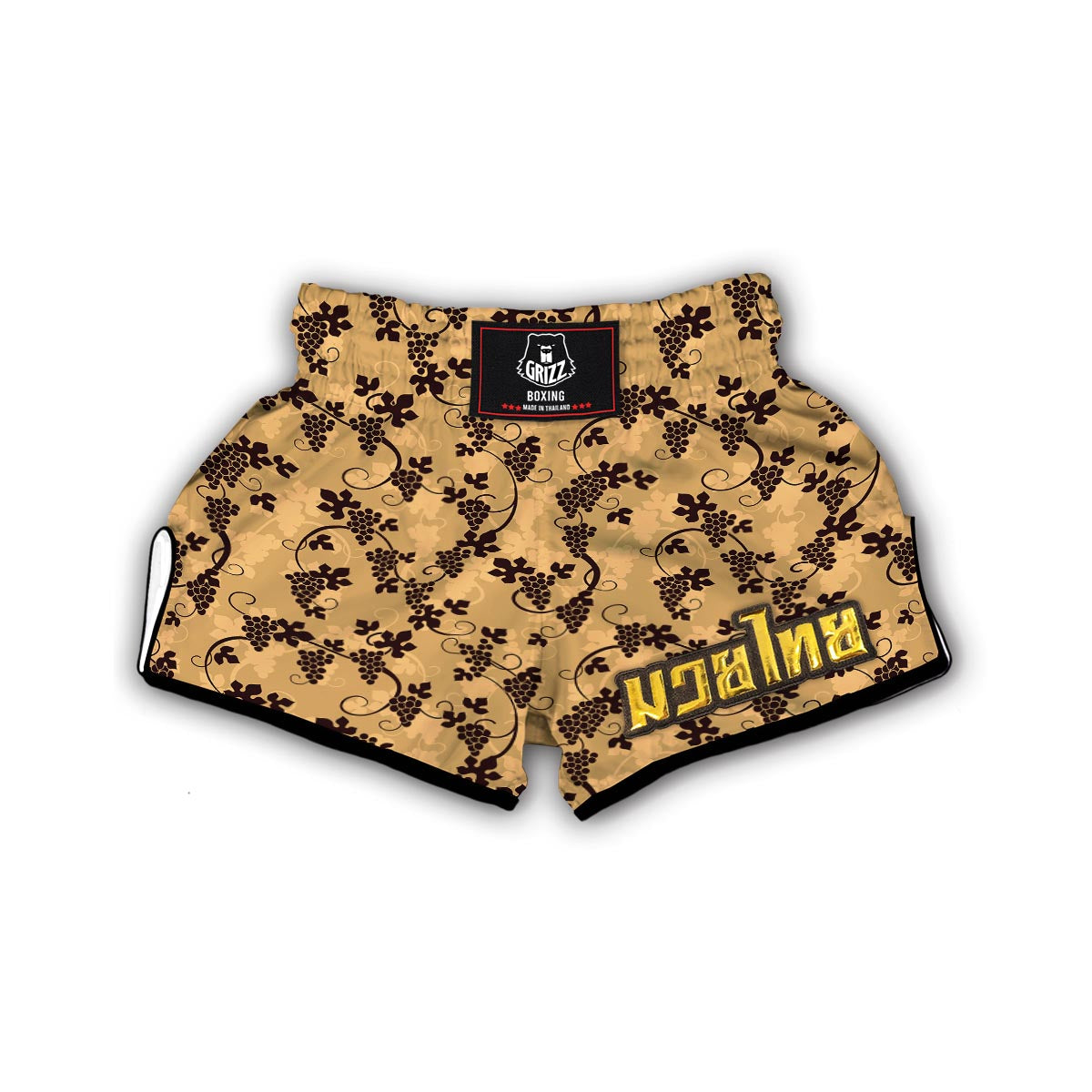 Wine Grape Pattern Print Muay Thai Boxing Shorts-grizzshop