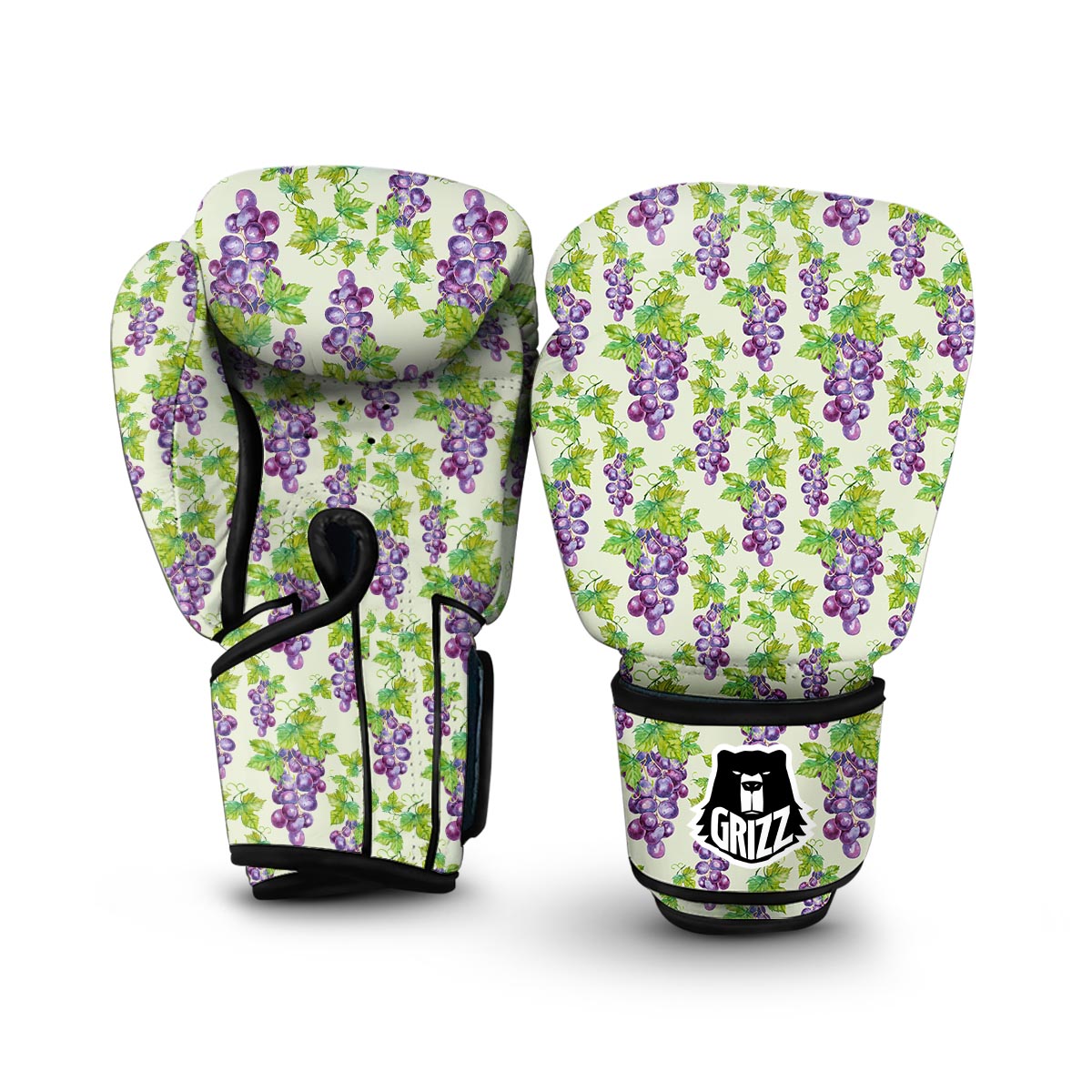 Wine Grape Print Pattern Boxing Gloves-grizzshop