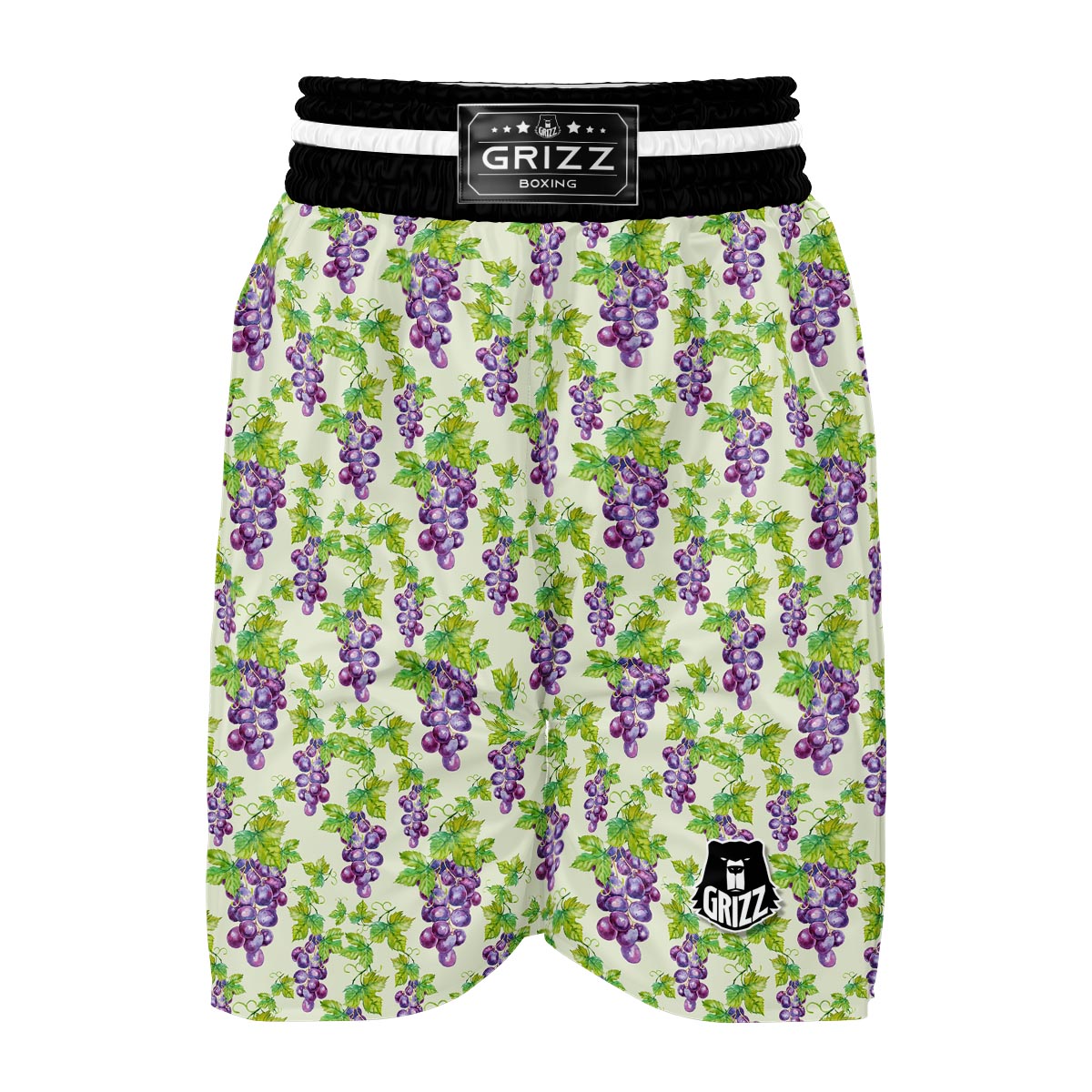 Wine Grape Print Pattern Boxing Shorts-grizzshop