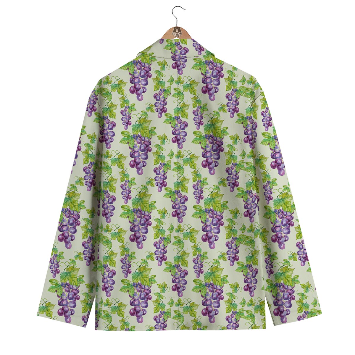 Wine Grape Print Pattern Men's Blazer-grizzshop