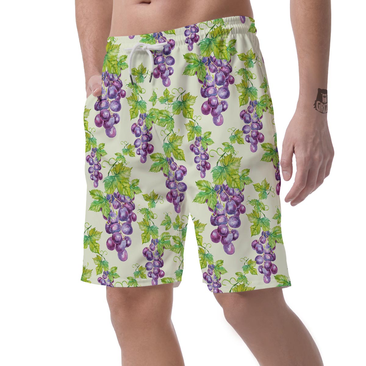 Wine Grape Print Pattern Men's Shorts-grizzshop