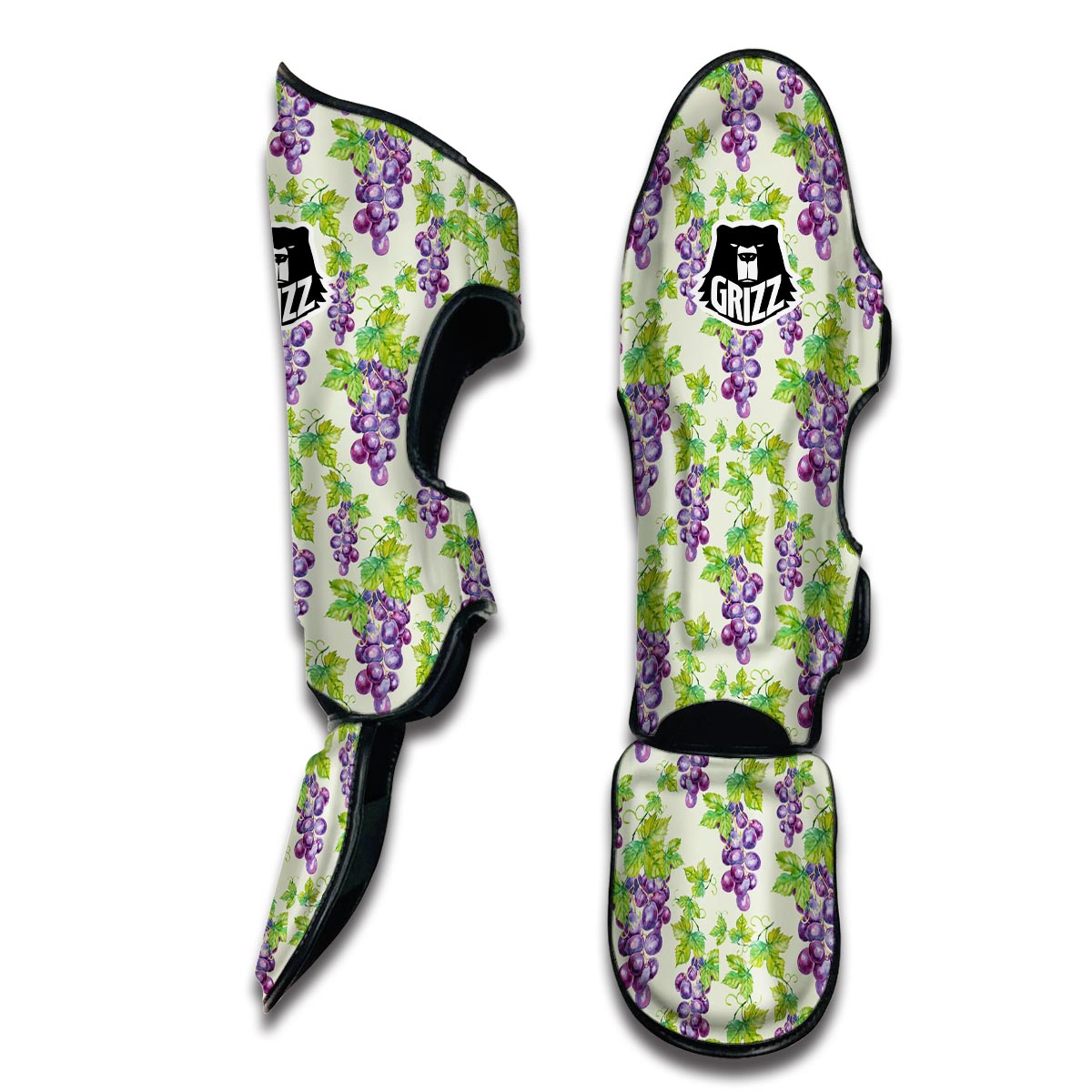 Wine Grape Print Pattern Muay Thai Shin Guards-grizzshop