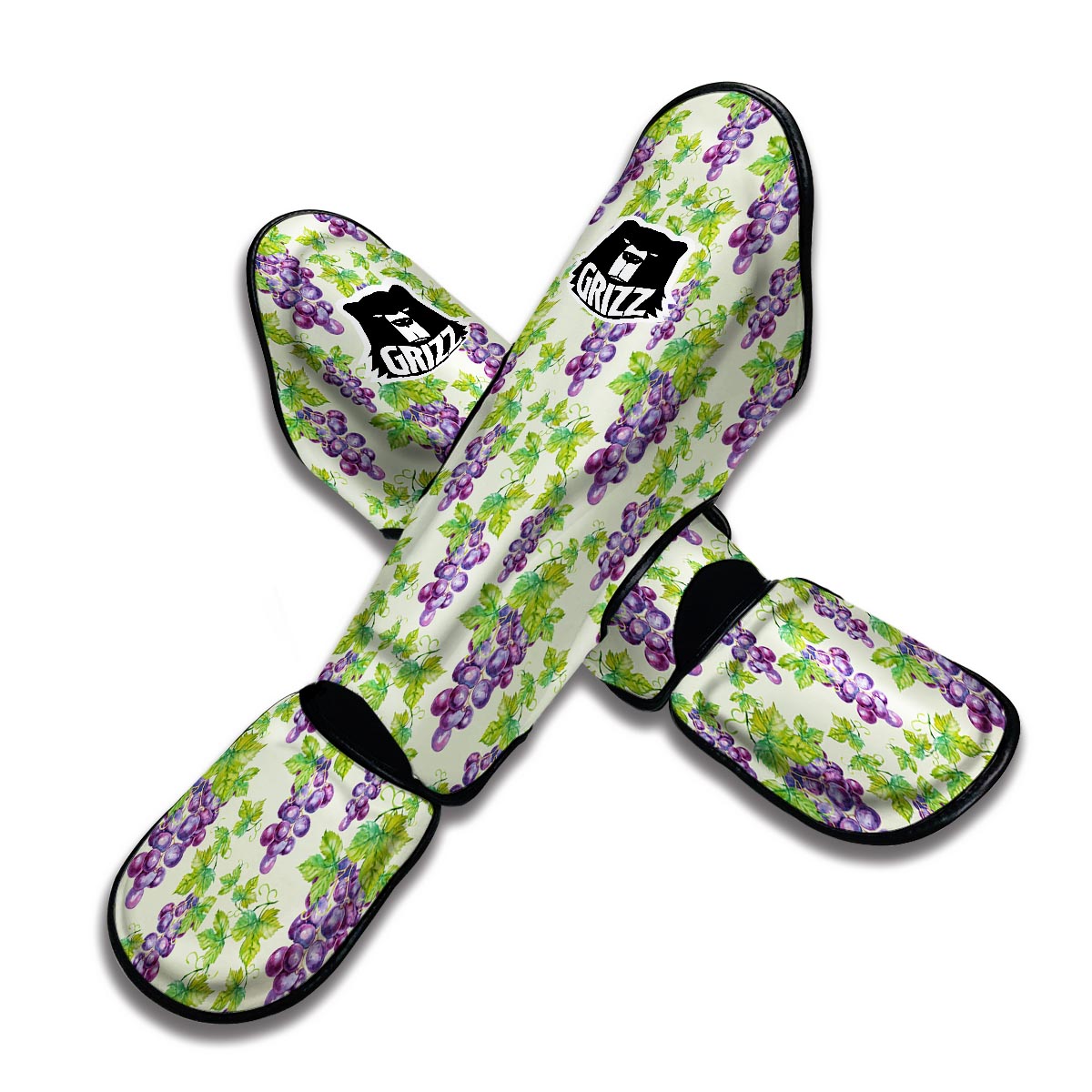 Wine Grape Print Pattern Muay Thai Shin Guards-grizzshop