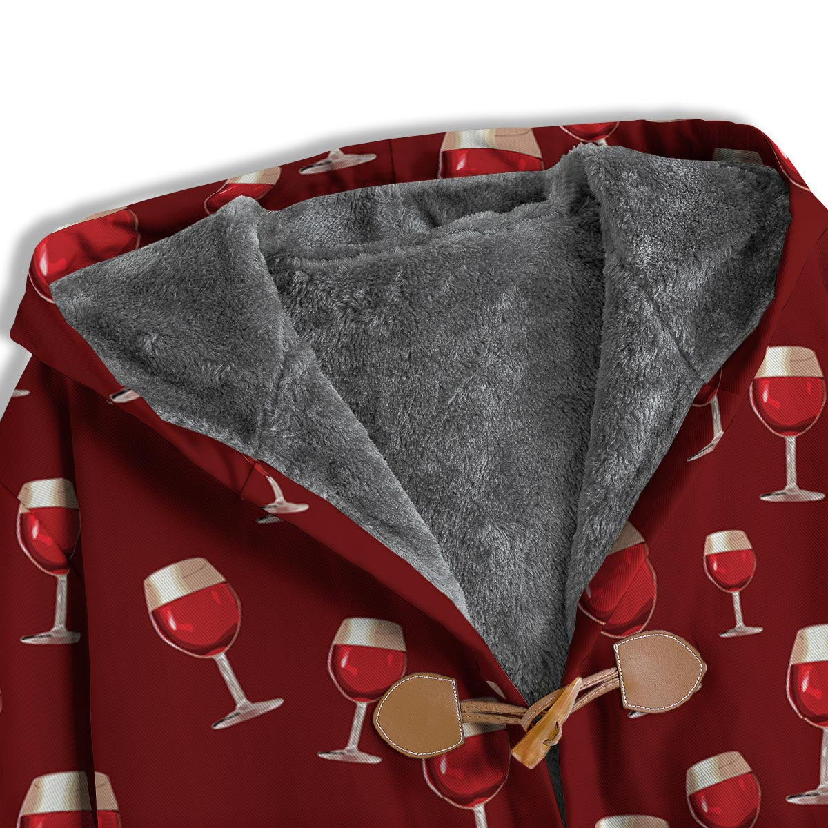 Wine Red Print Pattern Men's Windbreaker Jacket-grizzshop