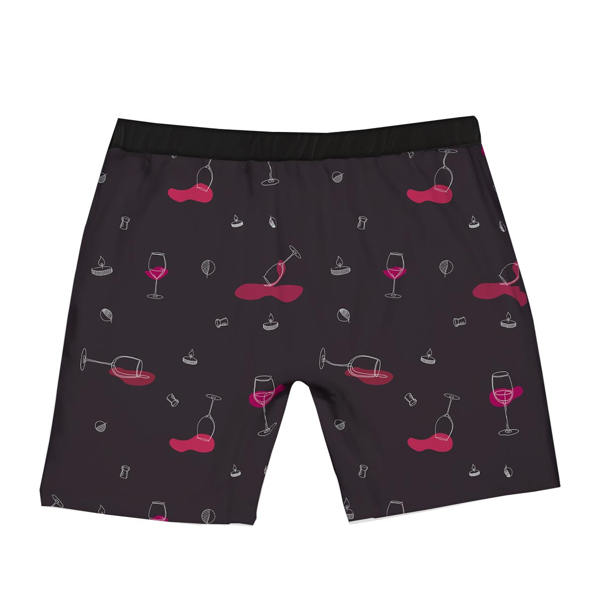 Wine Splash Print Pattern Boxer Briefs-grizzshop