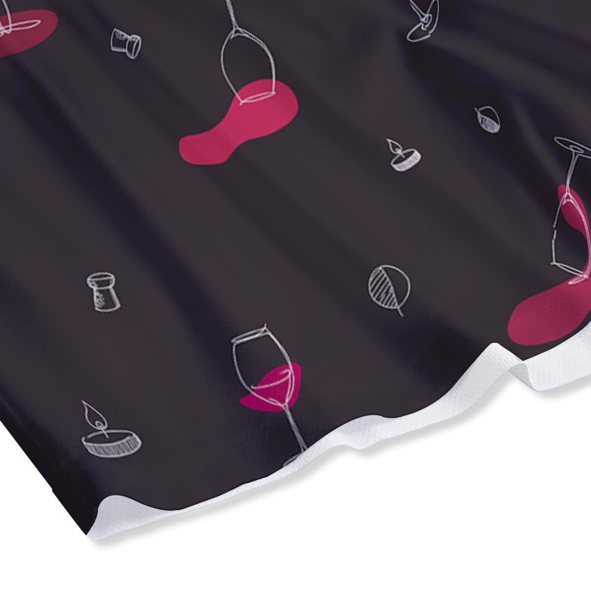 Wine Splash Print Pattern Mesh Shorts-grizzshop