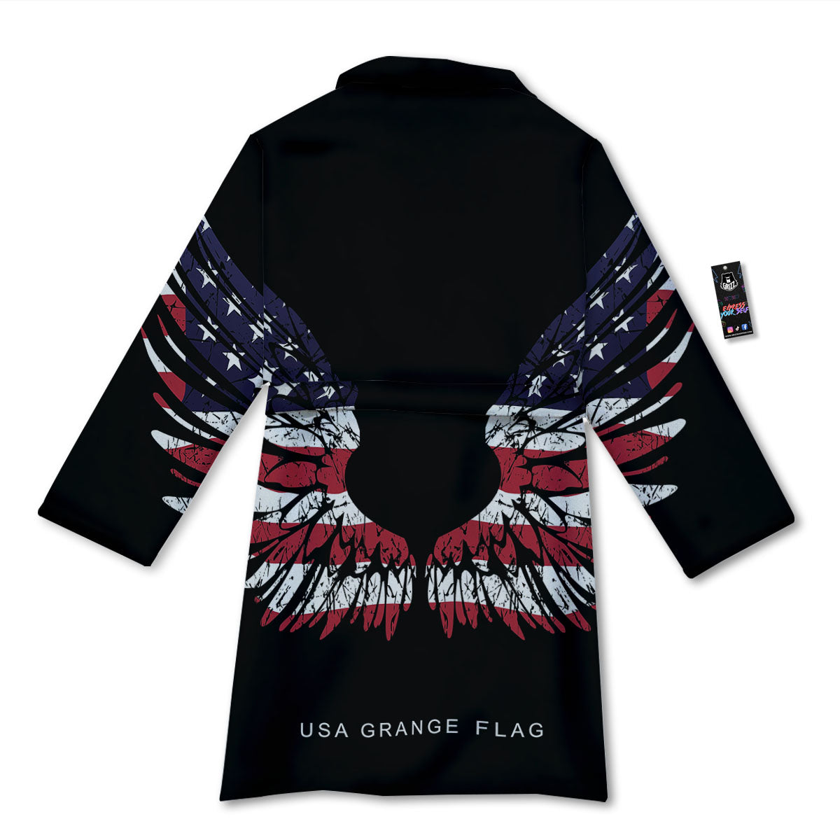Wing Flag American Print Bathrobe-grizzshop
