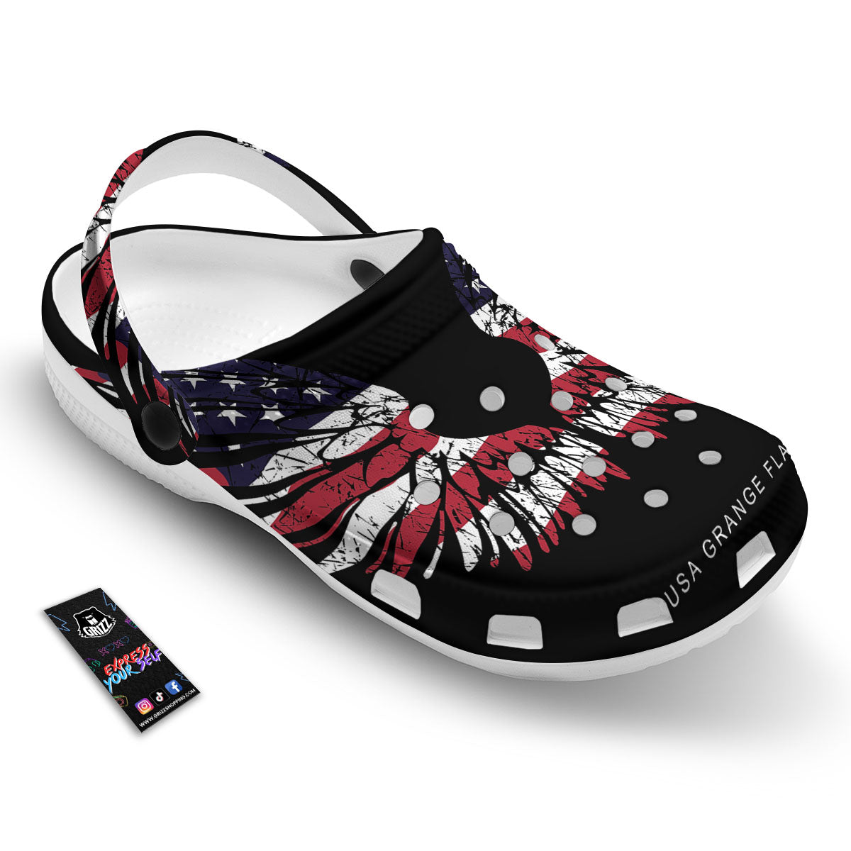 Wing Flag American Print Clog-grizzshop