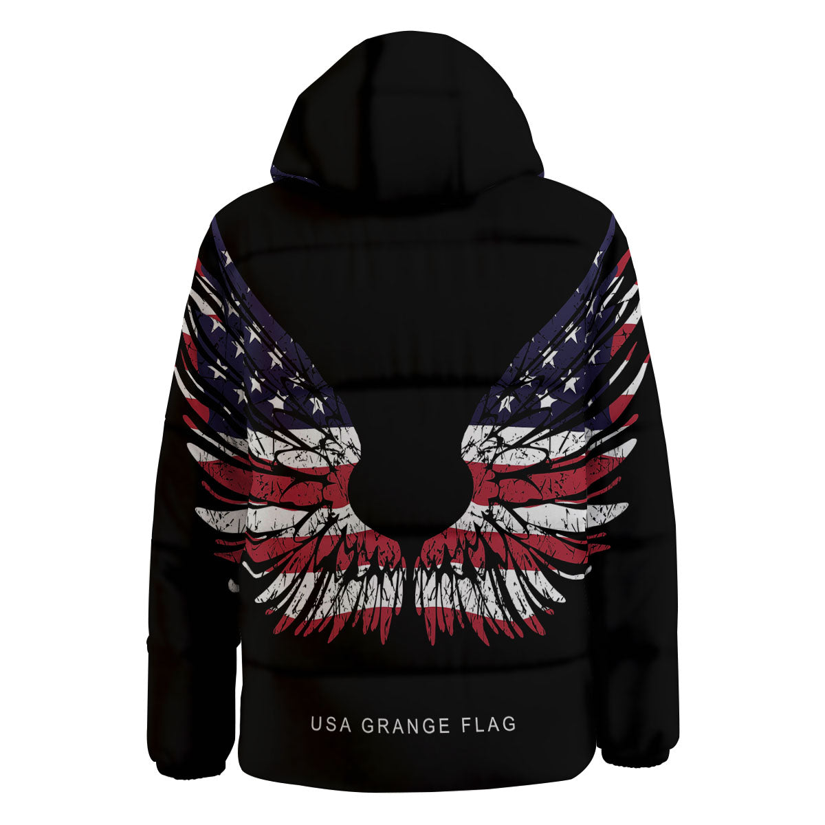 Wing Flag American Print Down Jacket-grizzshop
