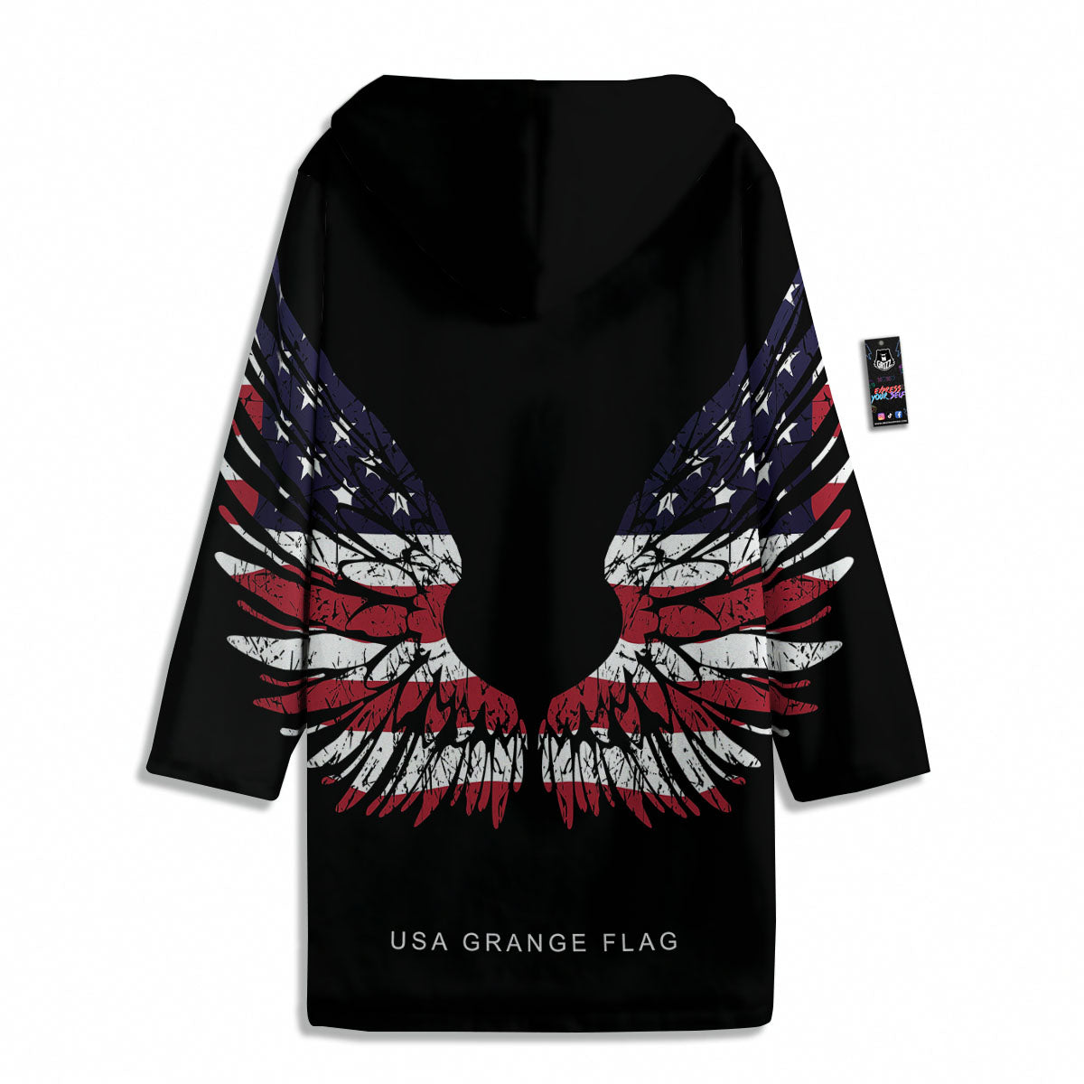 Wing Flag American Print Men's Windbreaker Jacket-grizzshop