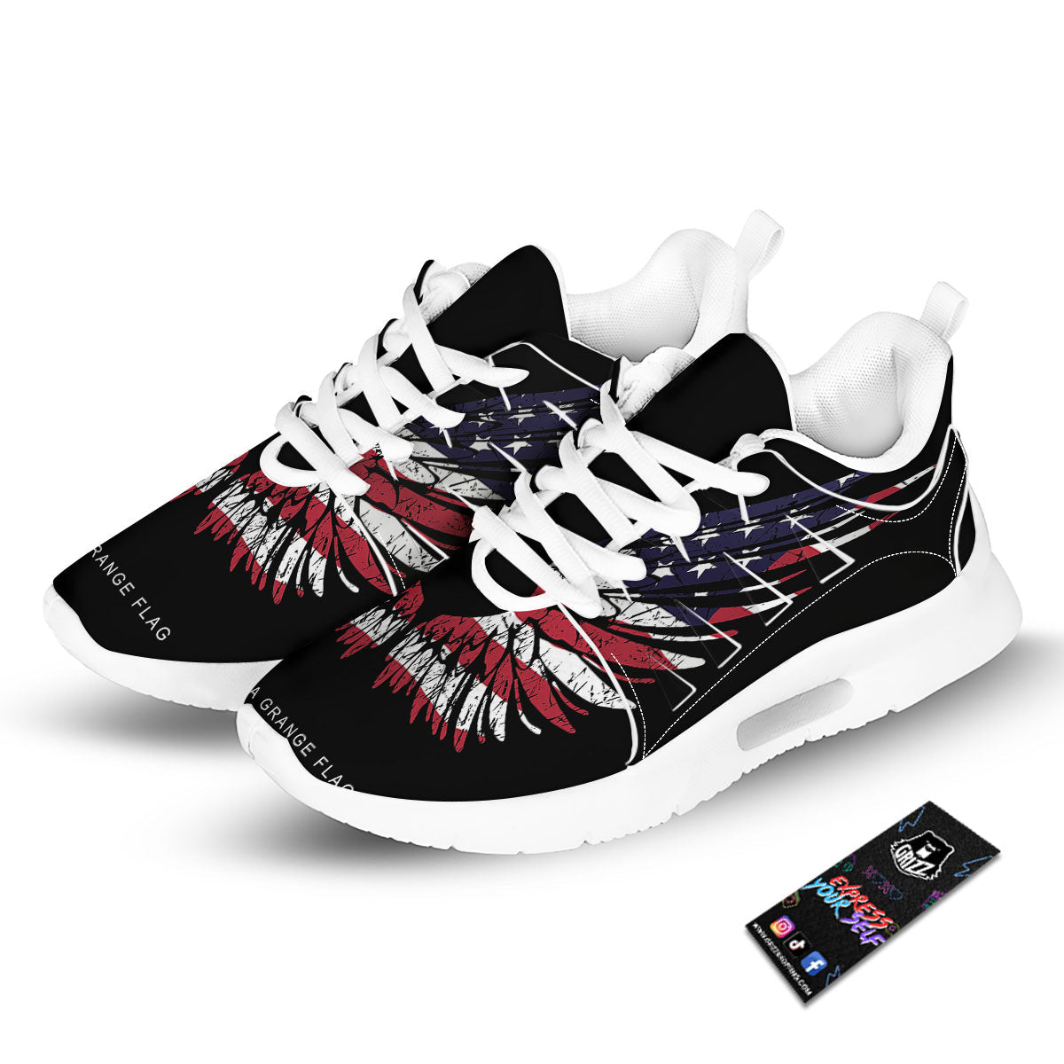 Wing Flag American Print Tennis Shoes-grizzshop