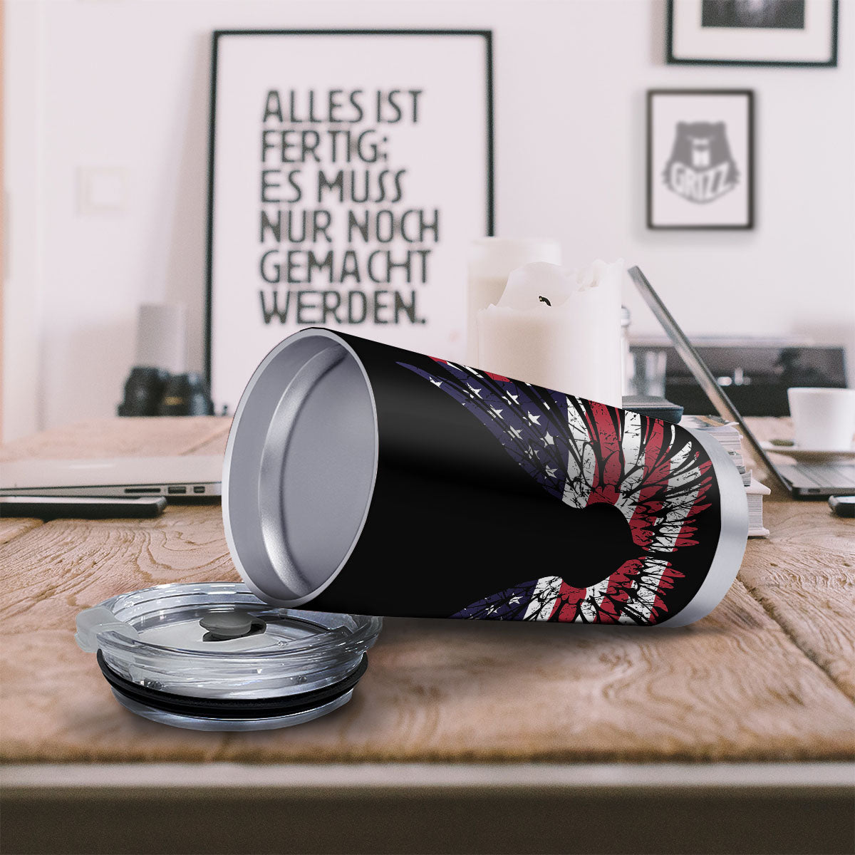 Wing Flag American Print Tumbler-grizzshop