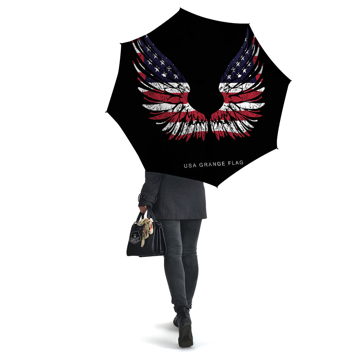 Wing Flag American Print Umbrella-grizzshop