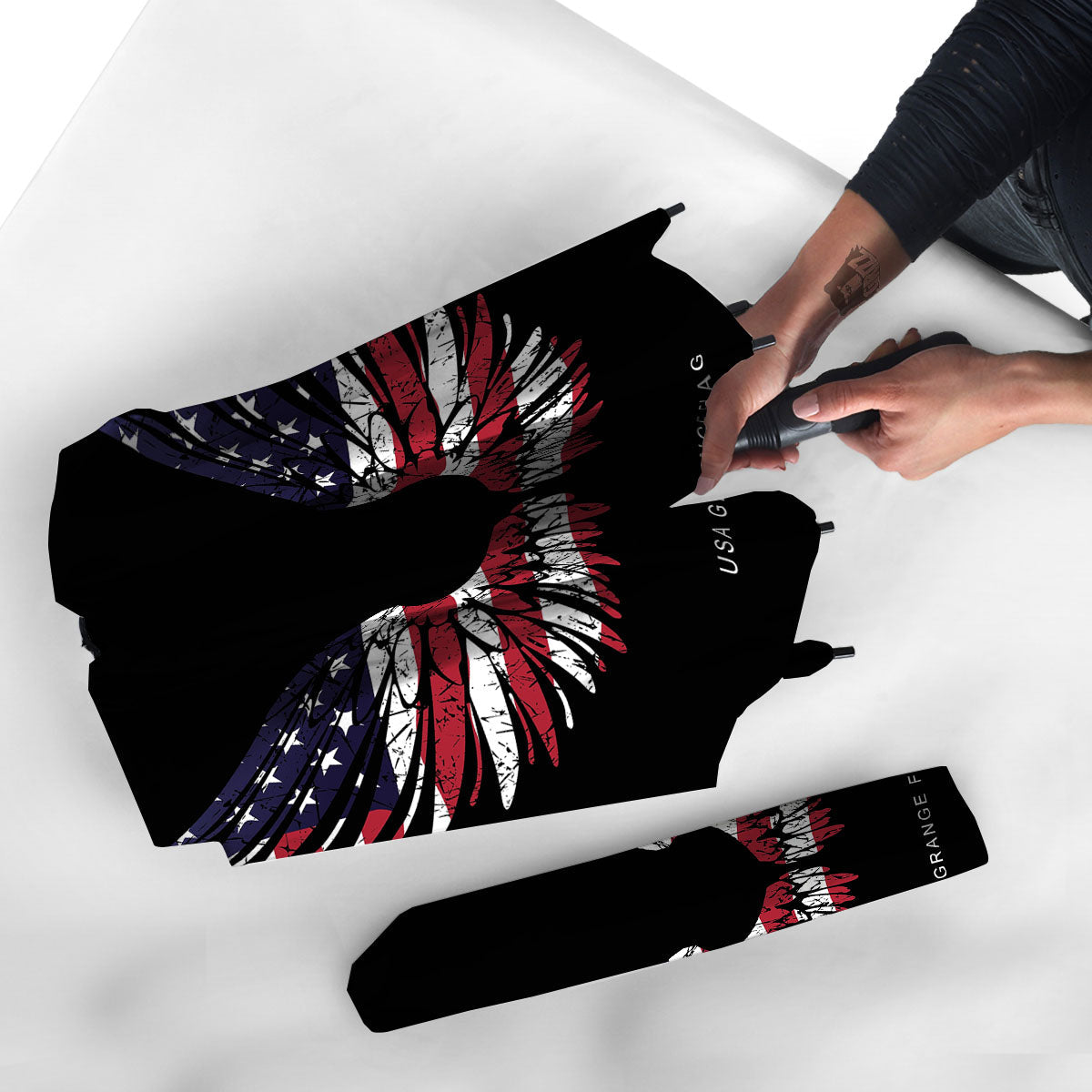 Wing Flag American Print Umbrella-grizzshop