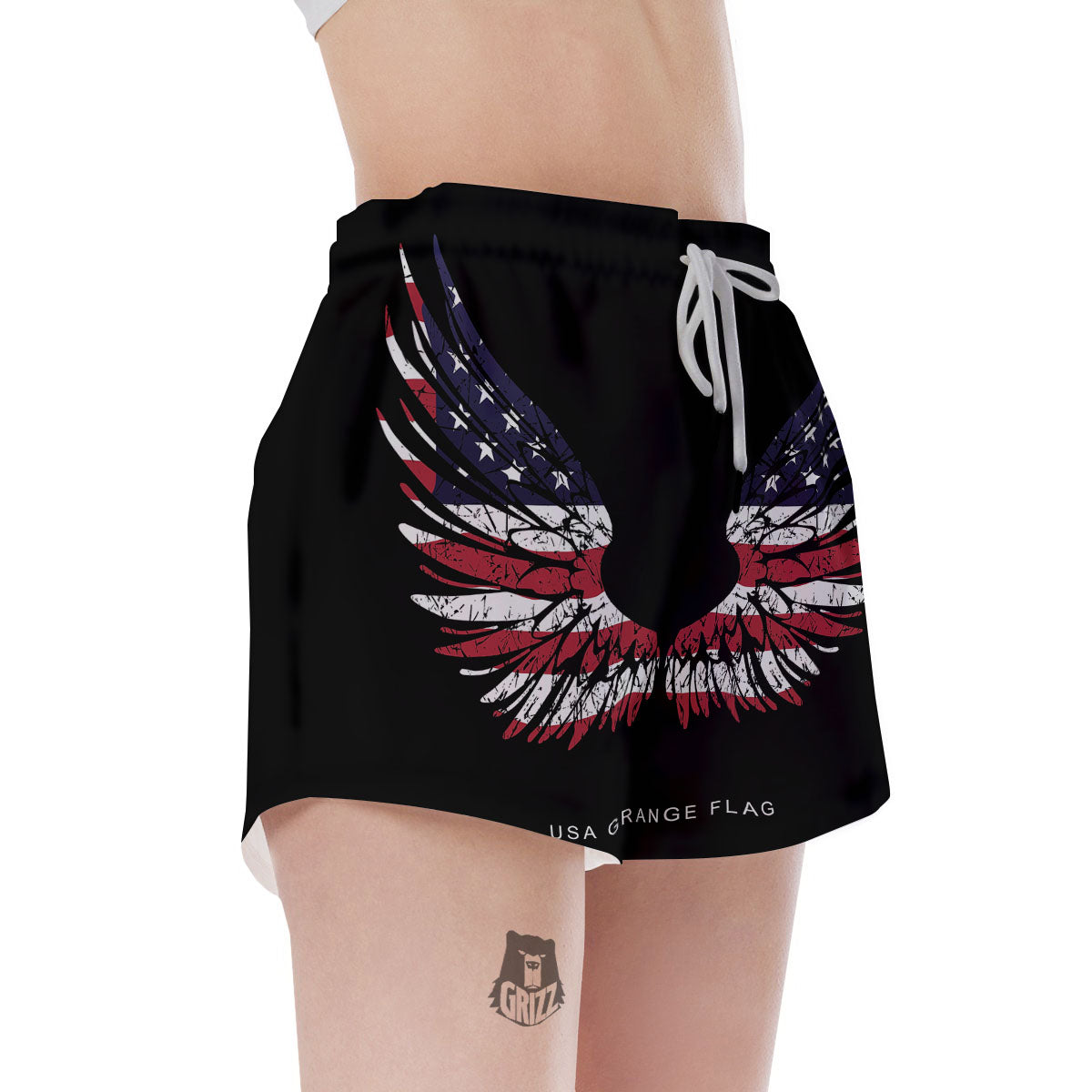 Wing Flag American Print Women's Shorts-grizzshop