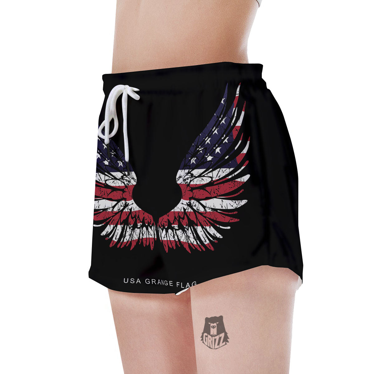 Wing Flag American Print Women's Shorts-grizzshop