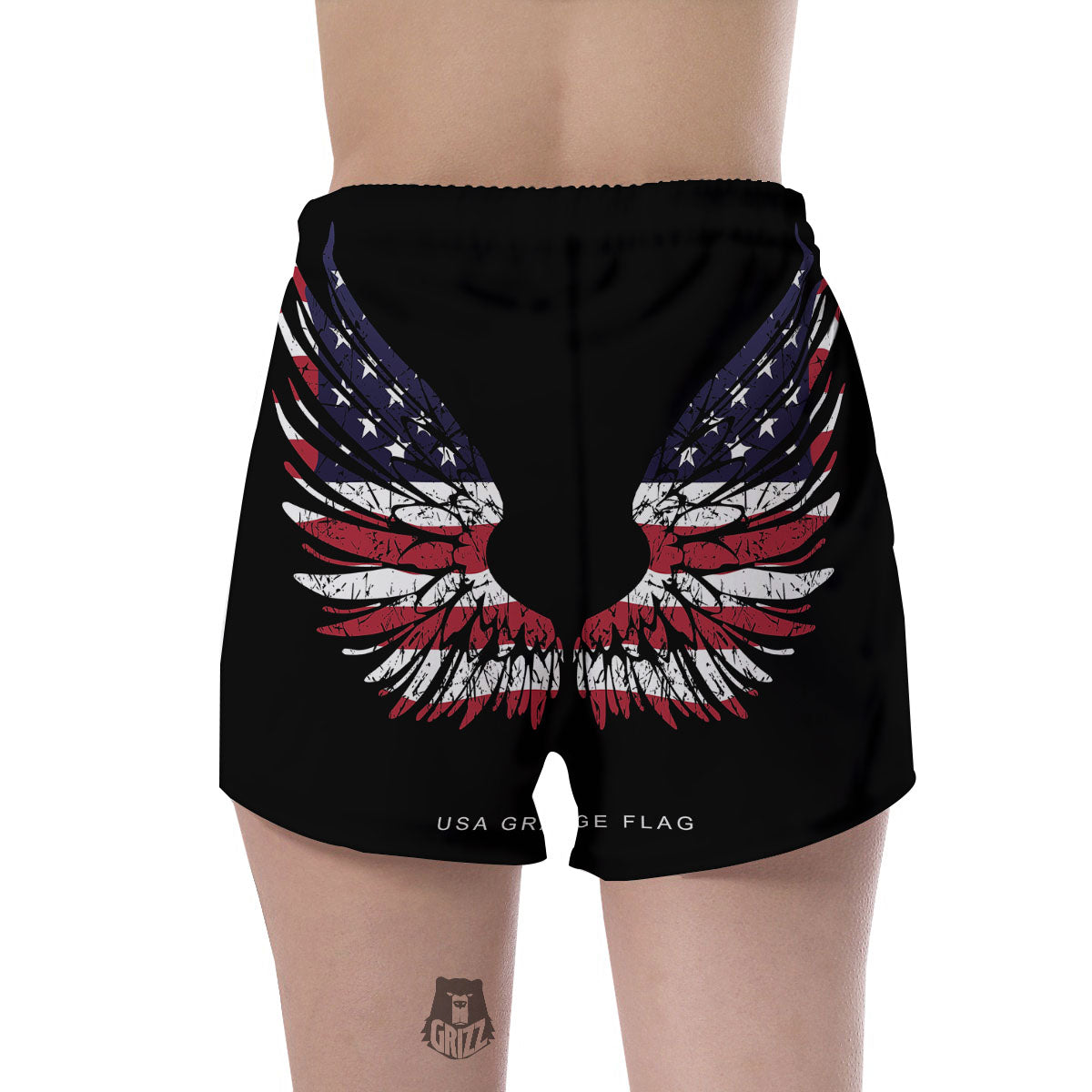 Wing Flag American Print Women's Shorts-grizzshop