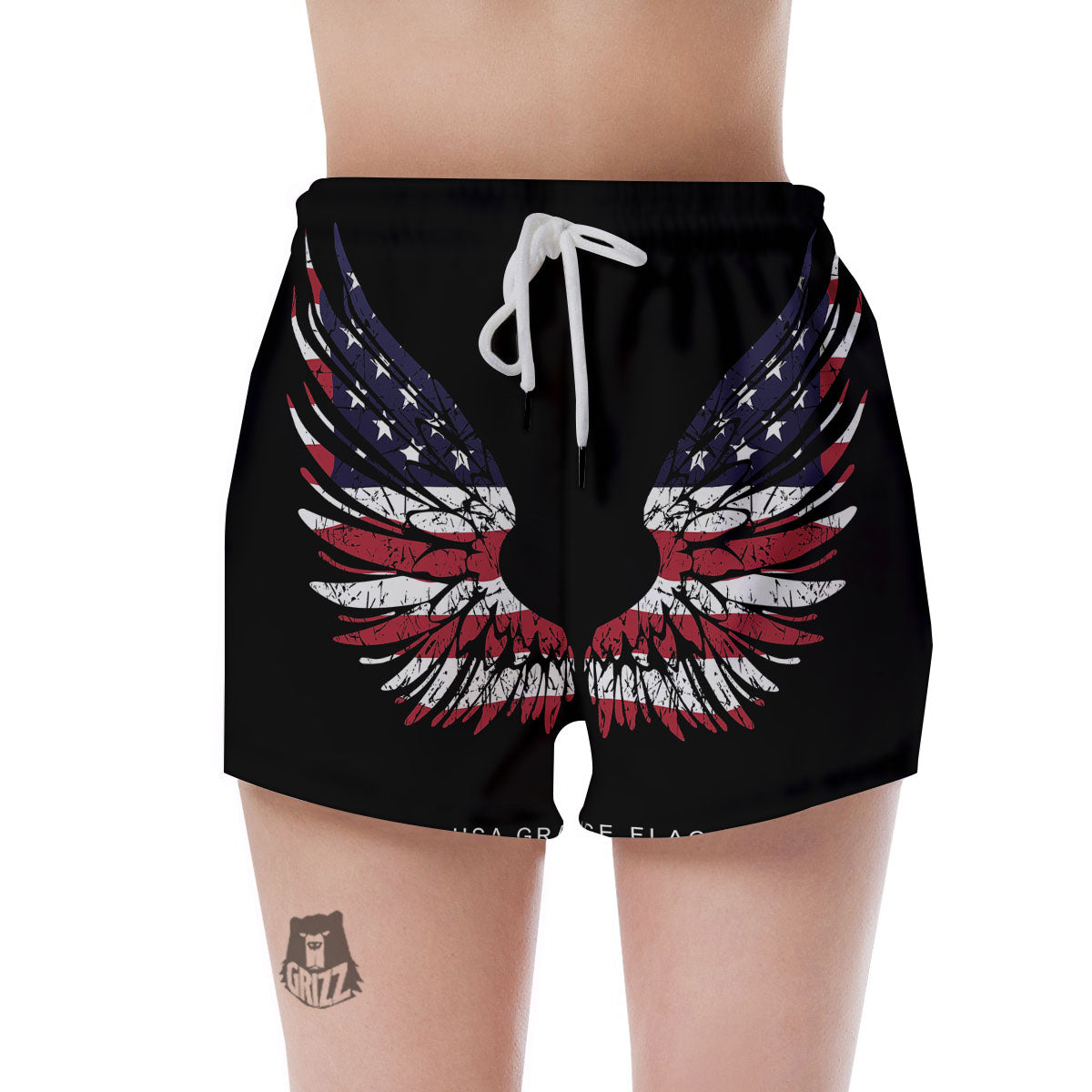 Wing Flag American Print Women's Shorts-grizzshop