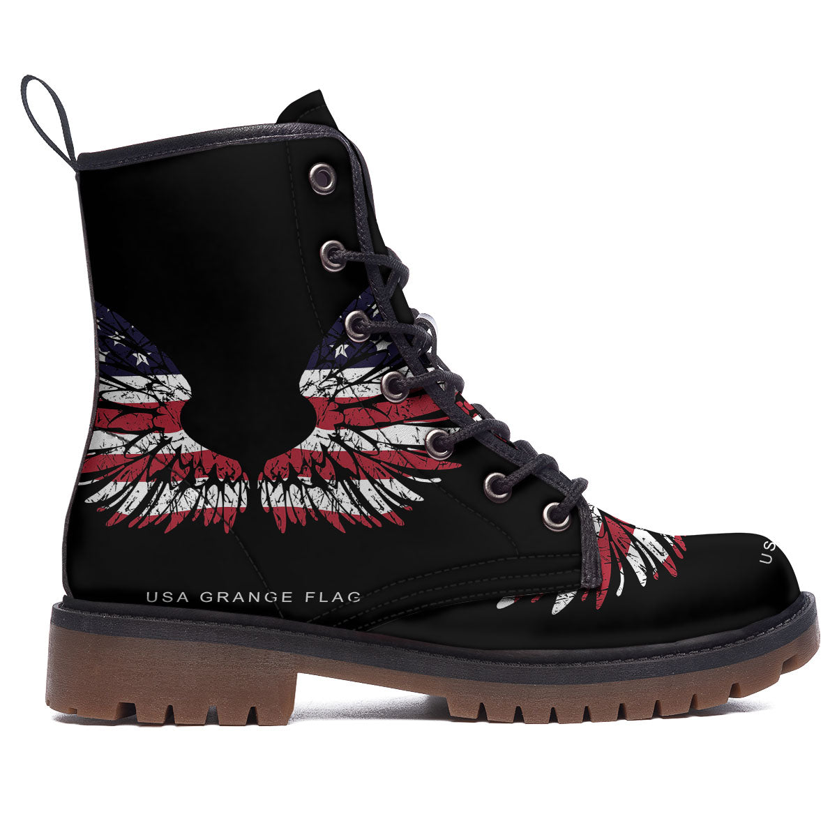 Wing Flag American Print Work Boots-grizzshop
