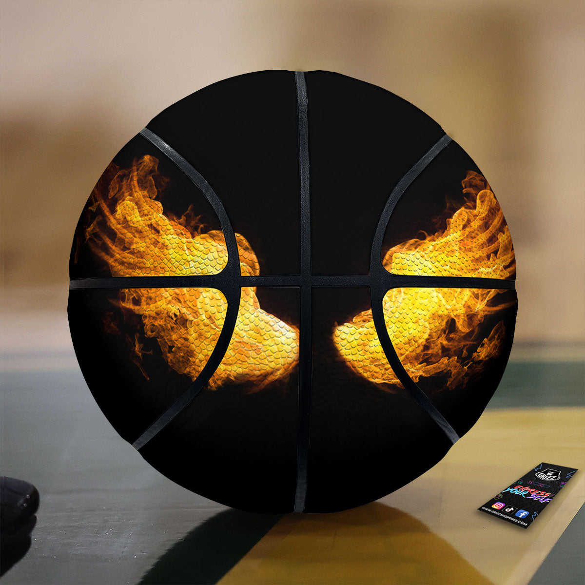 Wings Flame Print Basketball-grizzshop